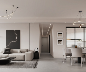 Modern A Living Room-ID:456358915