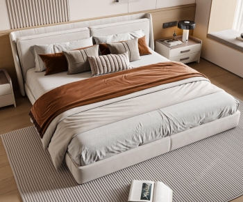 Modern Double Bed-ID:771274092