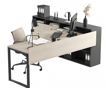 Modern Office Desk And Chair-ID:973357928