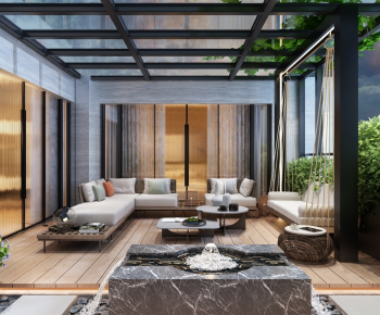 Modern Glass Sun Room-ID:687454943