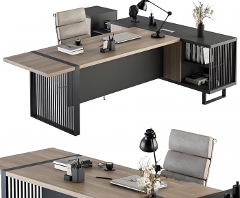 Modern Office Desk And Chair-ID:302092082