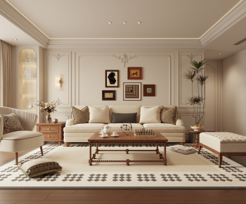 French Style A Living Room-ID:618422992