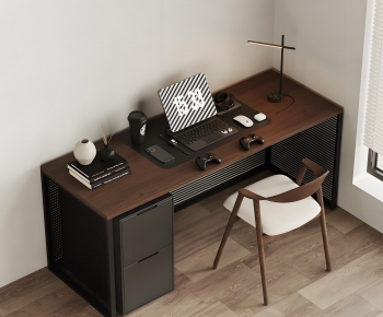Modern Computer Desk And Chair-ID:979075919