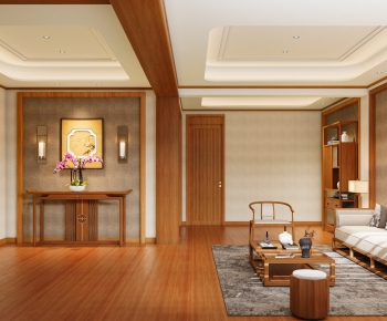 New Chinese Style A Living Room-ID:880810024