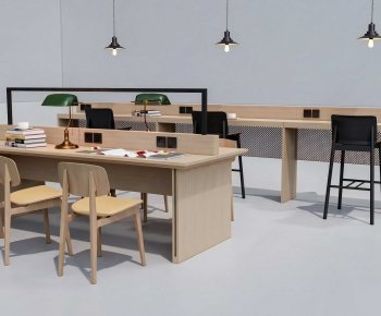 Modern Computer Desk And Chair-ID:218691115