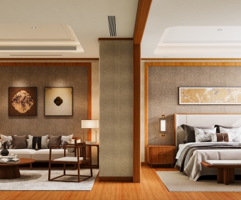 New Chinese Style Bedroom-ID:163485052