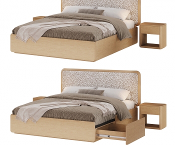 Modern Double Bed-ID:884207011