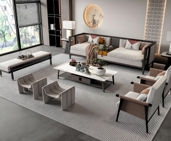 New Chinese Style Sofa Combination-ID:573519957