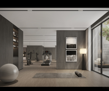 Modern Home Fitness Room-ID:752444035