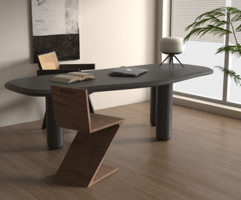 Modern Computer Desk And Chair-ID:529057034