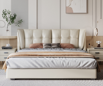 Modern Double Bed-ID:924283039