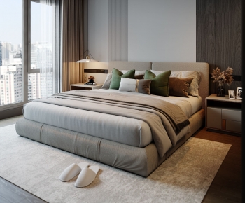 Modern Double Bed-ID:138231997