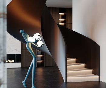 Modern Rotating Staircase-ID:977443936