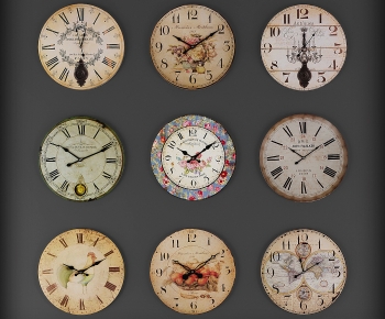 American Style Idyllic Style Wall Clock-ID:875139956