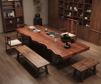 New Chinese Style Tea Tables And Chairs-ID:452245959