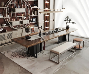 New Chinese Style Tea Tables And Chairs-ID:587361108