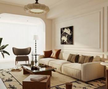 Modern A Living Room-ID:384177925