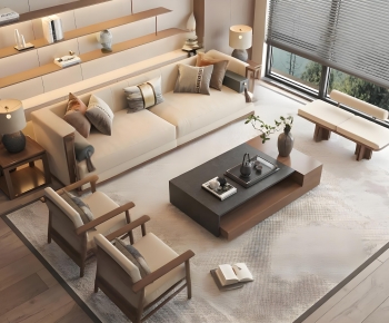 New Chinese Style Sofa Combination-ID:100550754