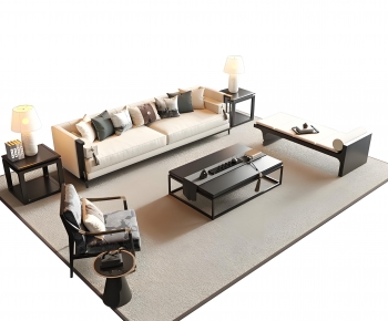 New Chinese Style Sofa Combination-ID:882567886