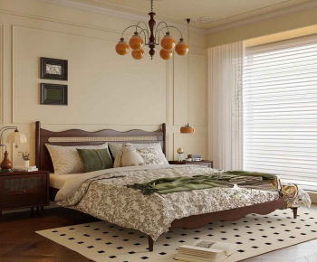 French Style Retro Style Bedroom-ID:466075906