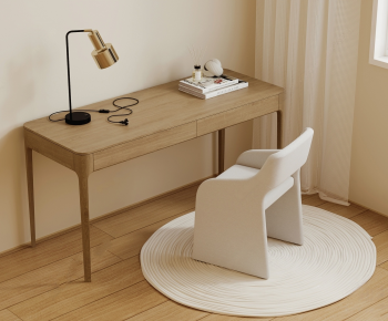 Modern Computer Desk And Chair-ID:250086073