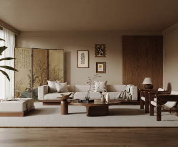 Wabi-sabi Style A Living Room-ID:500103952