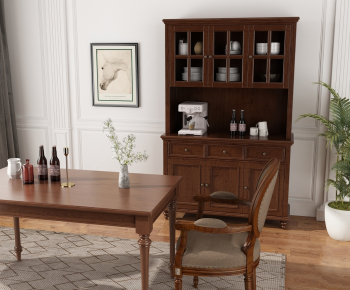 American Style Dining Table And Chairs-ID:798437125