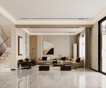 Modern A Living Room-ID:440815931