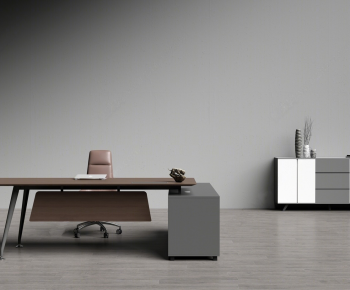 Modern Office Desk And Chair-ID:576742891