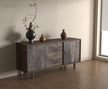 Wabi-sabi Style Entrance Cabinet-ID:395229109