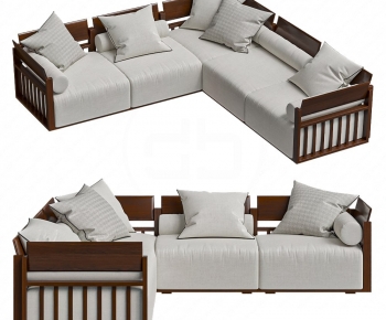 New Chinese Style Corner Sofa-ID:376775986