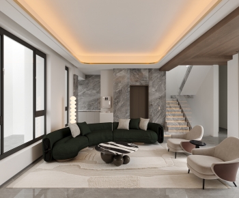 Modern A Living Room-ID:594389924