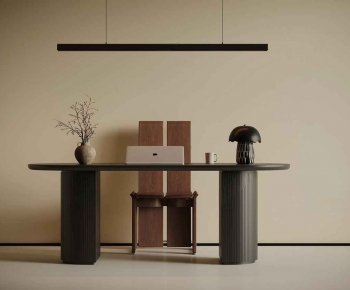 Modern Computer Desk And Chair-ID:372867114