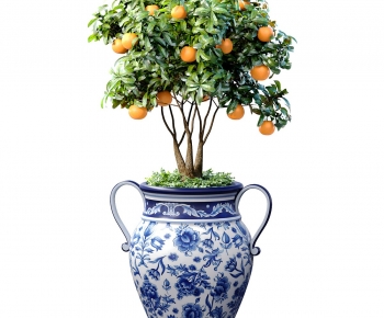 New Chinese Style Ground Green Plant Potted Plants-ID:552716978