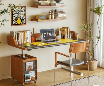 Modern Computer Desk And Chair-ID:471488957