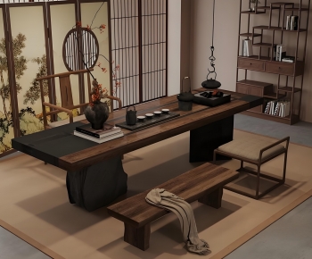 New Chinese Style Tea Tables And Chairs-ID:655316112