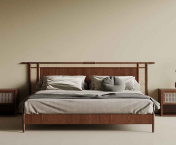 New Chinese Style Double Bed-ID:341336013