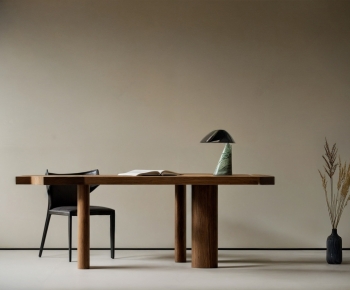 Wabi-sabi Style Computer Desk And Chair-ID:323831086