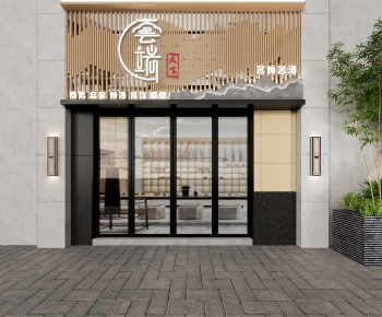 New Chinese Style Facade Element-ID:392150978