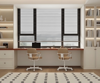 Modern Computer Desk And Chair-ID:756191029