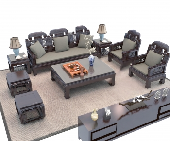 New Chinese Style Sofa Combination-ID:400572062
