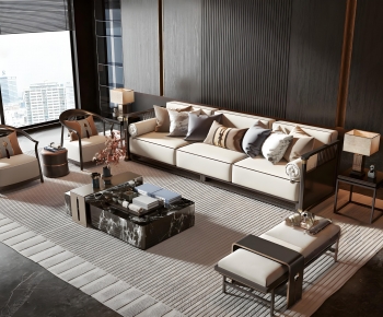 New Chinese Style Sofa Combination-ID:701642994