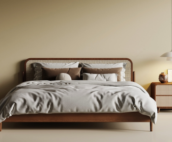 Modern Double Bed-ID:789391041