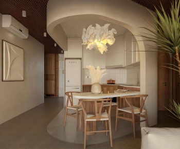 Wabi-sabi Style Dining Room-ID:792490967