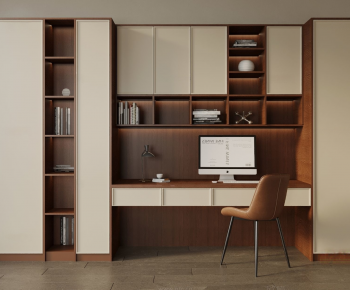 Modern Computer Desk And Chair-ID:355366957