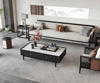 New Chinese Style Sofa Combination-ID:574873928