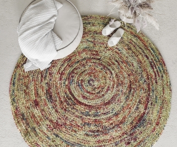 Modern Circular Carpet-ID:591397057