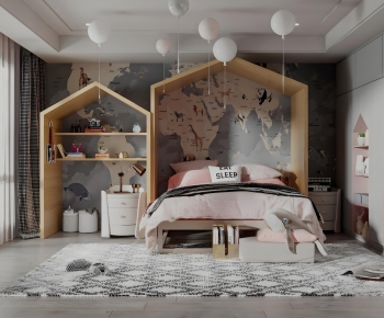 Nordic Style Girl's Room Daughter's Room-ID:618180995