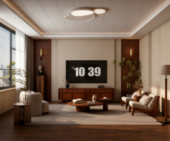 Wabi-sabi Style A Living Room-ID:117770916