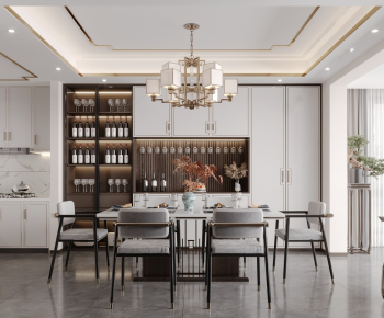 New Chinese Style Dining Room-ID:710621129